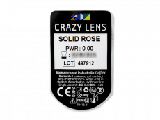 CRAZY LENS - Solid Rose - jednodniowe zerówki (2 soczewki)