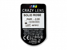 CRAZY LENS - Solid Rose - jednodniowe korekcyjne (2 soczewki)