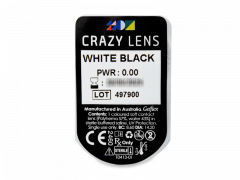 CRAZY LENS - White Black - jednodniowe zerówki (2 soczewki)
