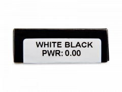 CRAZY LENS - White Black - jednodniowe zerówki (2 soczewki)