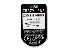 CRAZY LENS - Zombie Virus - jednodniowe korekcyjne (2 soczewki)