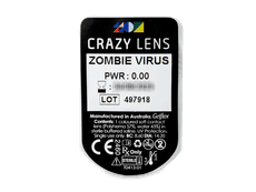 CRAZY LENS - Zombie Virus - jednodniowe zerówki (2 soczewki)
