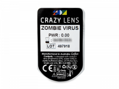 CRAZY LENS - Zombie Virus - jednodniowe zerówki (2 soczewki)