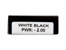 CRAZY LENS - White Black - jednodniowe korekcyjne (2 soczewki)