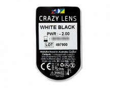 CRAZY LENS - White Black - jednodniowe korekcyjne (2 soczewki)