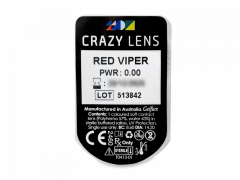CRAZY LENS - Red Viper - jednodniowe zerówki (2 soczewki)