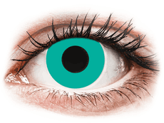 CRAZY LENS - Solid Turquoise - jednodniowe zerówki (2 soczewki)