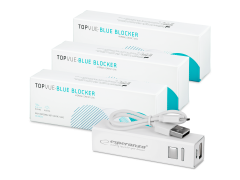 TopVue Blue Blocker (90 soczewek) + powerbank Esperanza 2400mAh GRATIS