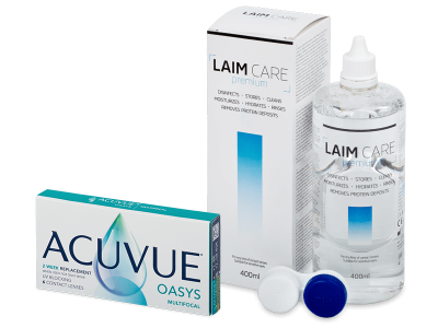 Acuvue Oasys Multifocal (6 soczewek) + płyn Laim-Care 400 ml