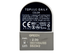 TopVue Daily Color - Green - jednodniowe korekcyjne (2 soczewki)