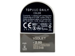 TopVue Daily Color - Violet - jednodniowe korekcyjne (2 soczewki)