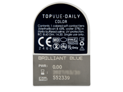 TopVue Daily Color - Brilliant Blue - jednodniowe zerówki (2 soczewki)