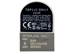 TopVue Daily Color - Sterling Grey - jednodniowe zerówki (2 soczewki)