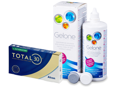 TOTAL30 for Astigmatism (3 soczewki) + płyn Gelone 360 ml