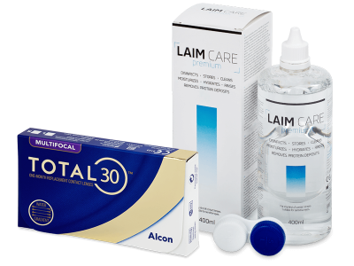 TOTAL30 Multifocal (3 soczewki) + płyn Laim-Care 400 ml