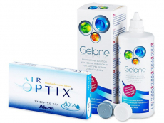 Air Optix Aqua (6 soczewek) + płyn Gelone 360 ml
