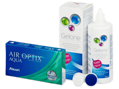 Air Optix Aqua (6 soczewek) + płyn Gelone 360 ml