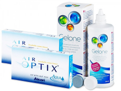 Air Optix Aqua (2x3 soczewki) + płyn Gelone (360 ml)